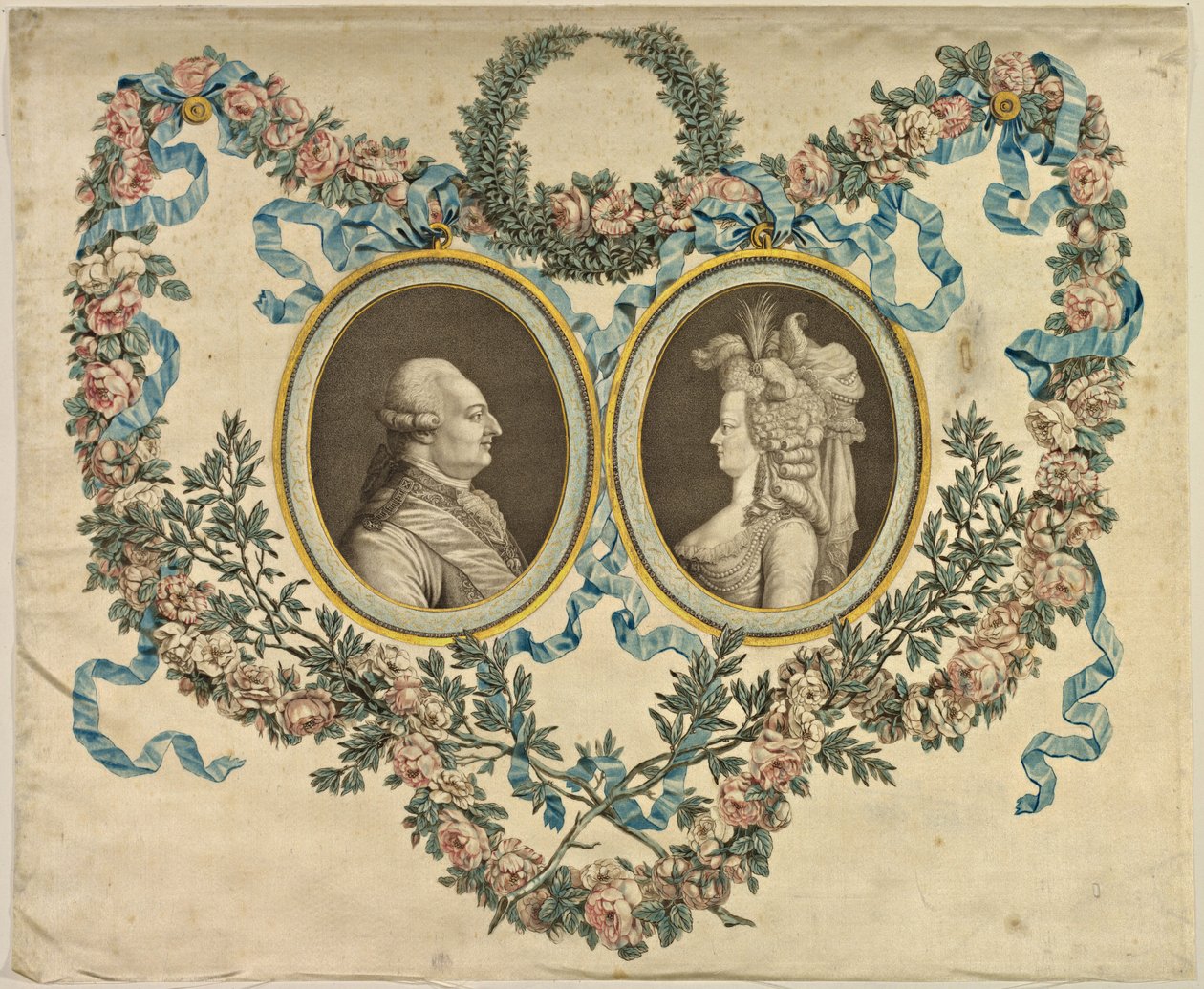 Louis XVI og Marie-Antoinette. av Unbekannt