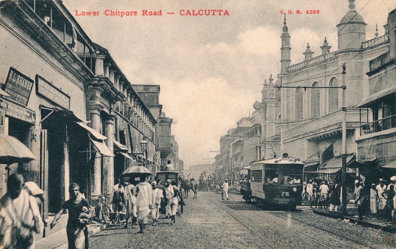 Nedre Chitpore Road - Calcutta, c1910 av Unbekannt