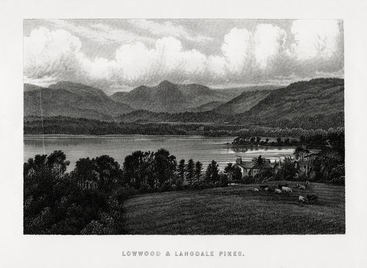 Lowwood og Langdale Pikes, Lake District, Cumbria, 1896 av Unbekannt