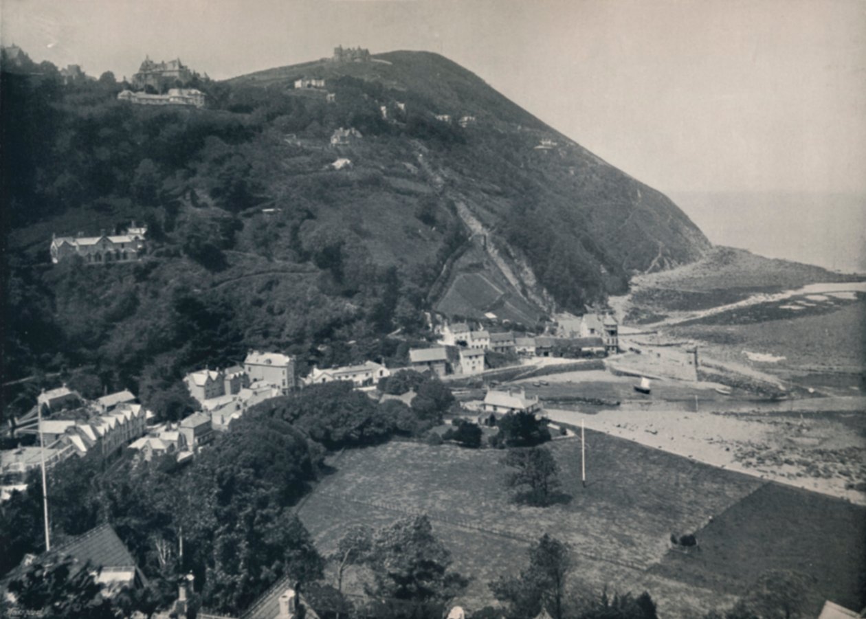 Lynmouth - The Hill, Viser Lynton Above, 1895 av Unbekannt