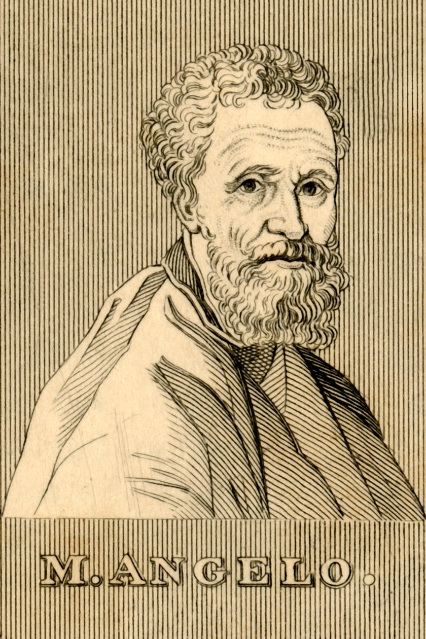 M. Angelo, 1475-1564, 1830. av Unbekannt