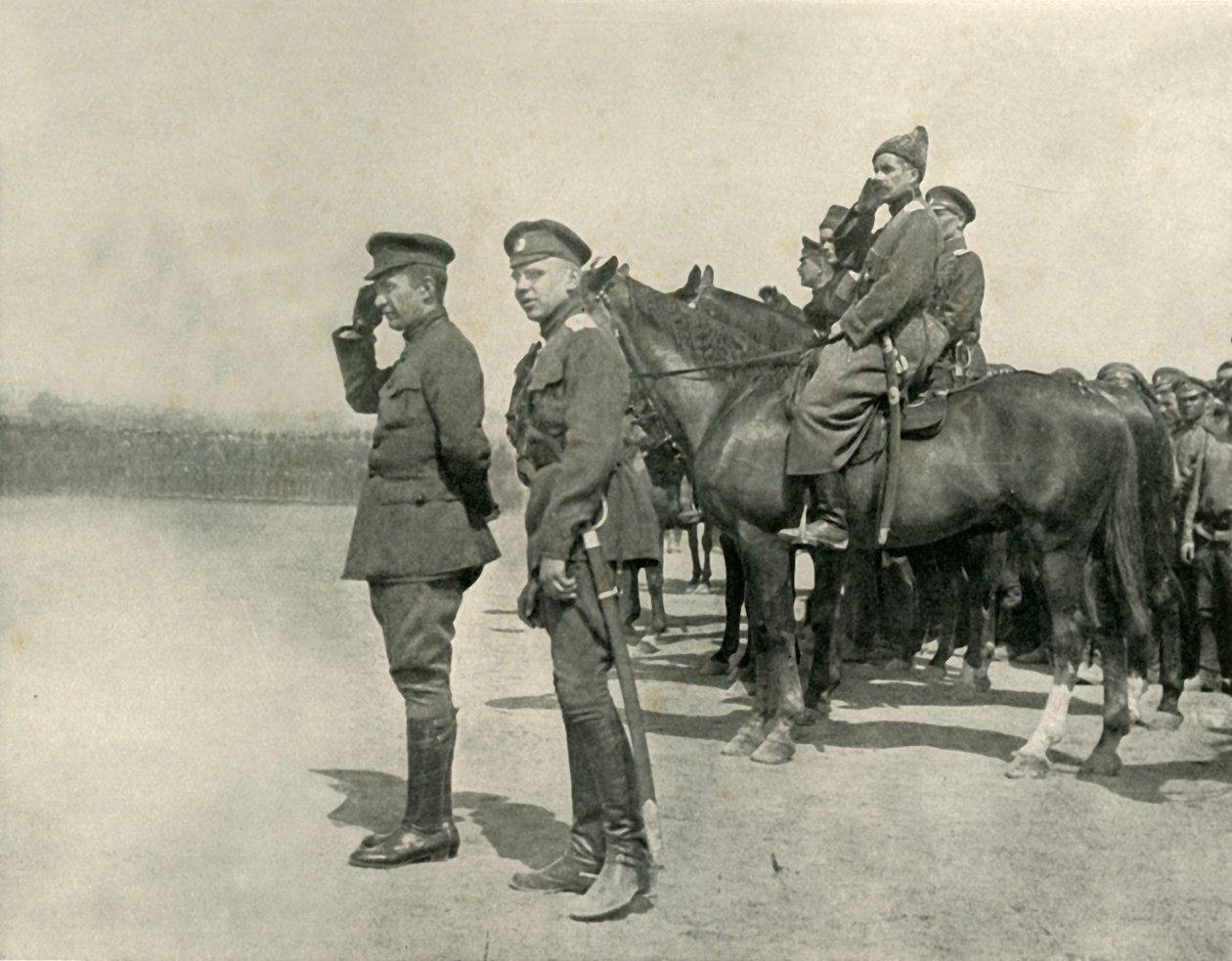 M. Kerensky hyller troppene, juli 1917, 1919. av Unbekannt