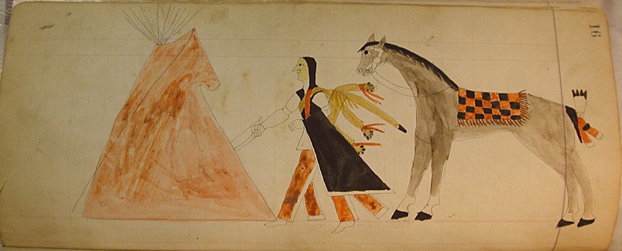 Maffet Ledger: Indisk og hest, ca. 1874-81. av Unbekannt