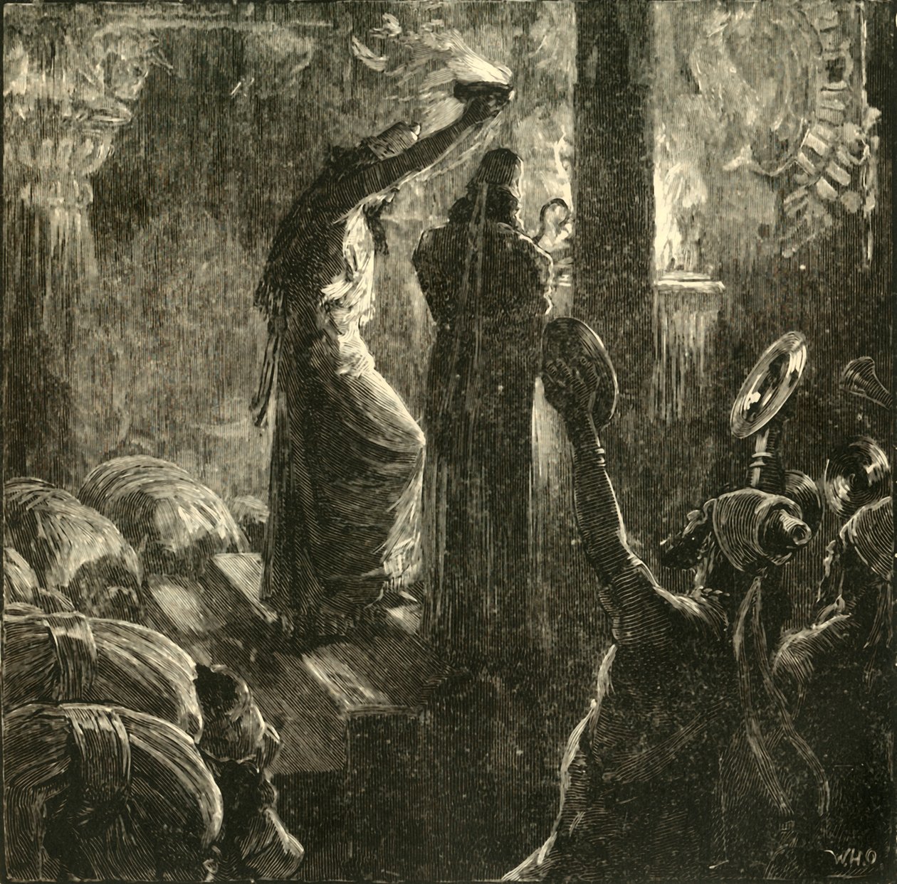 Magi Round the Sacred Fire, 1890. av Unbekannt