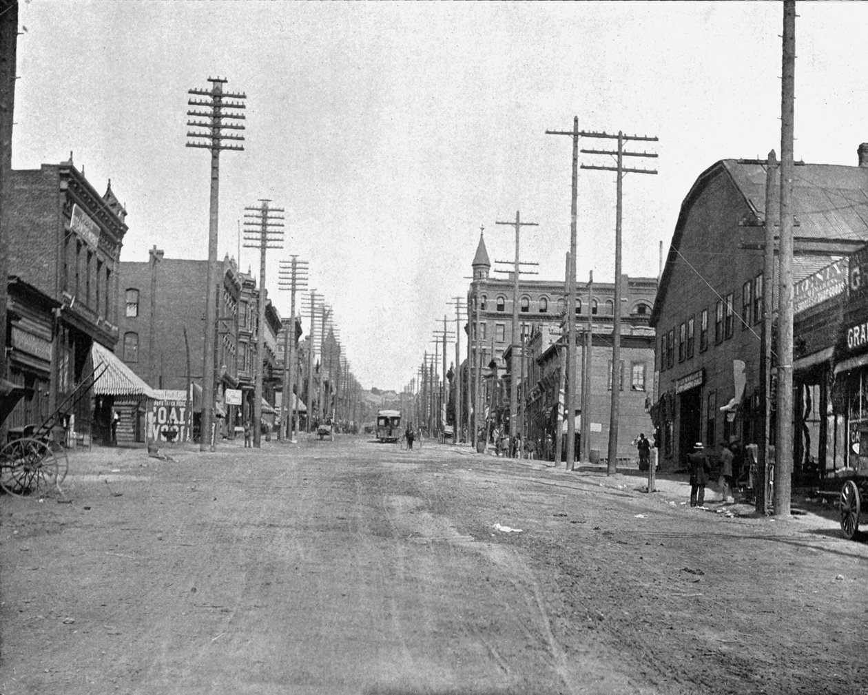 Main Street, Butte City, Montana, USA, c1900. av Unbekannt