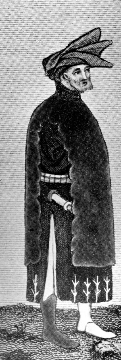 Mannlig kjole, sent på 1300-tallet, 1910 av Unbekannt