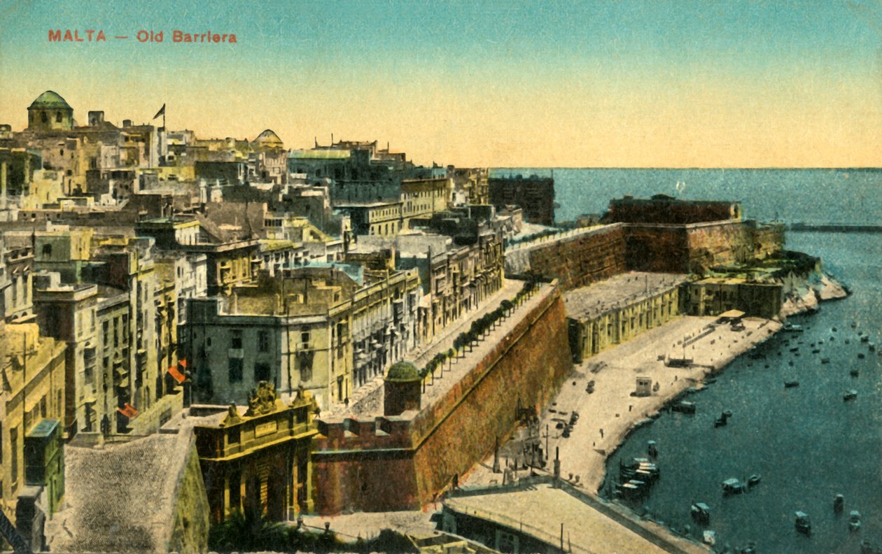 Malta - Old Barrier, c1918-c1939. av Unbekannt