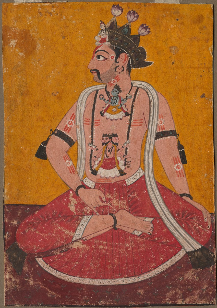 Man Dhata i Yogi-posisjon, ca. 1690-1700. av Unbekannt