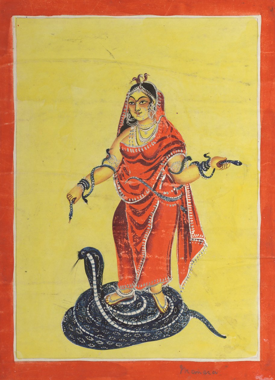 Manasa, Slangegudinnen, 1800-tallet. av Unbekannt