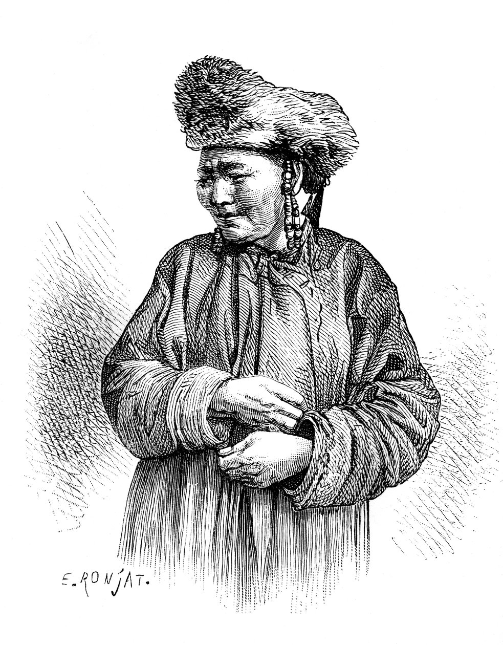 Manchu kvinne, c1890 av Unbekannt