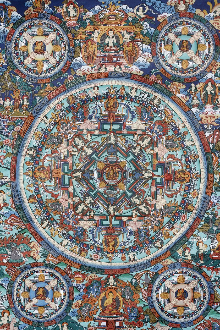 Mandalo Tibetan Thangka, Bhaktapur, Nepal av Unbekannt