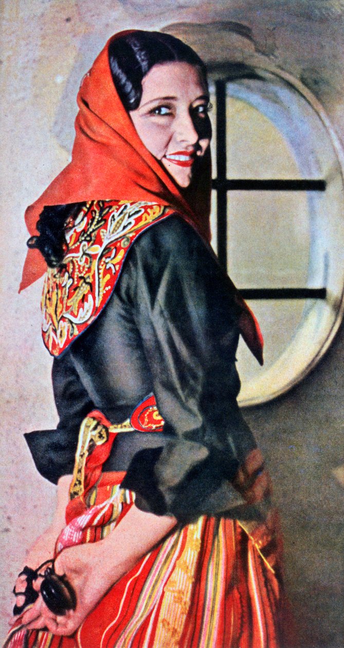 Manuela Del Rio , spansk skuespillerinne og danser, 1943 av Unbekannt