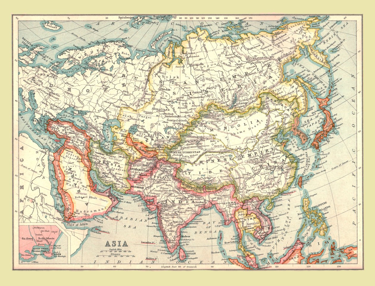 Kart over Asia, 1902. av Unbekannt