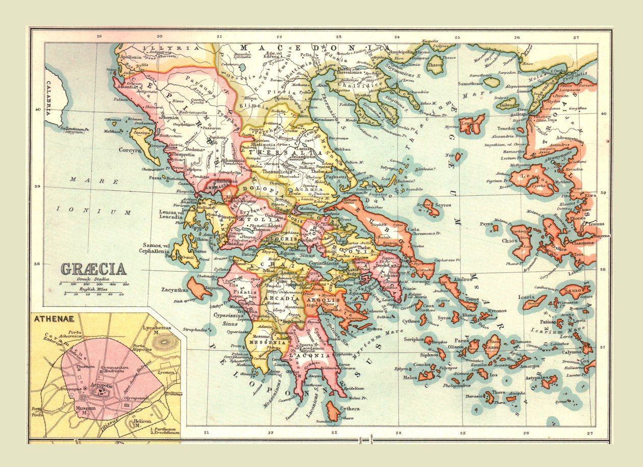 Kart over Graecia, 1902. av Unbekannt