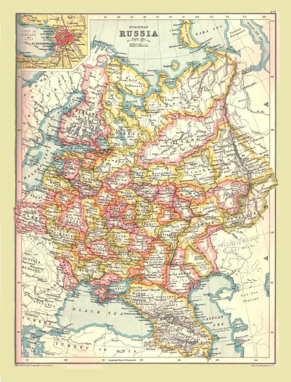 Kart over Russland, 1902. av Unbekannt