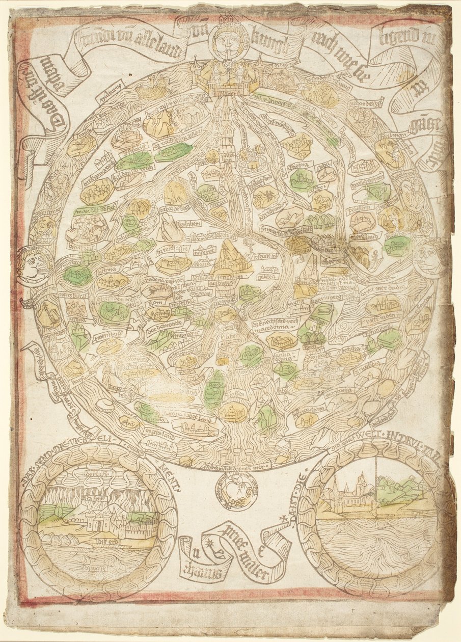 Kart over verden, ca. 1480. av Unbekannt