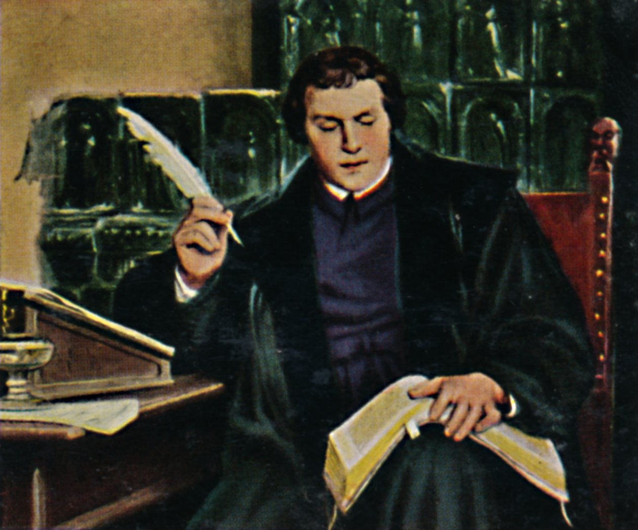 Martin Luther 1483-1546. - Maleri av Thumann, 1934. av Unbekannt