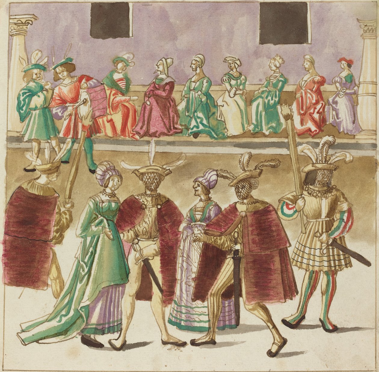 Maskerade, ca. 1515. av Unbekannt