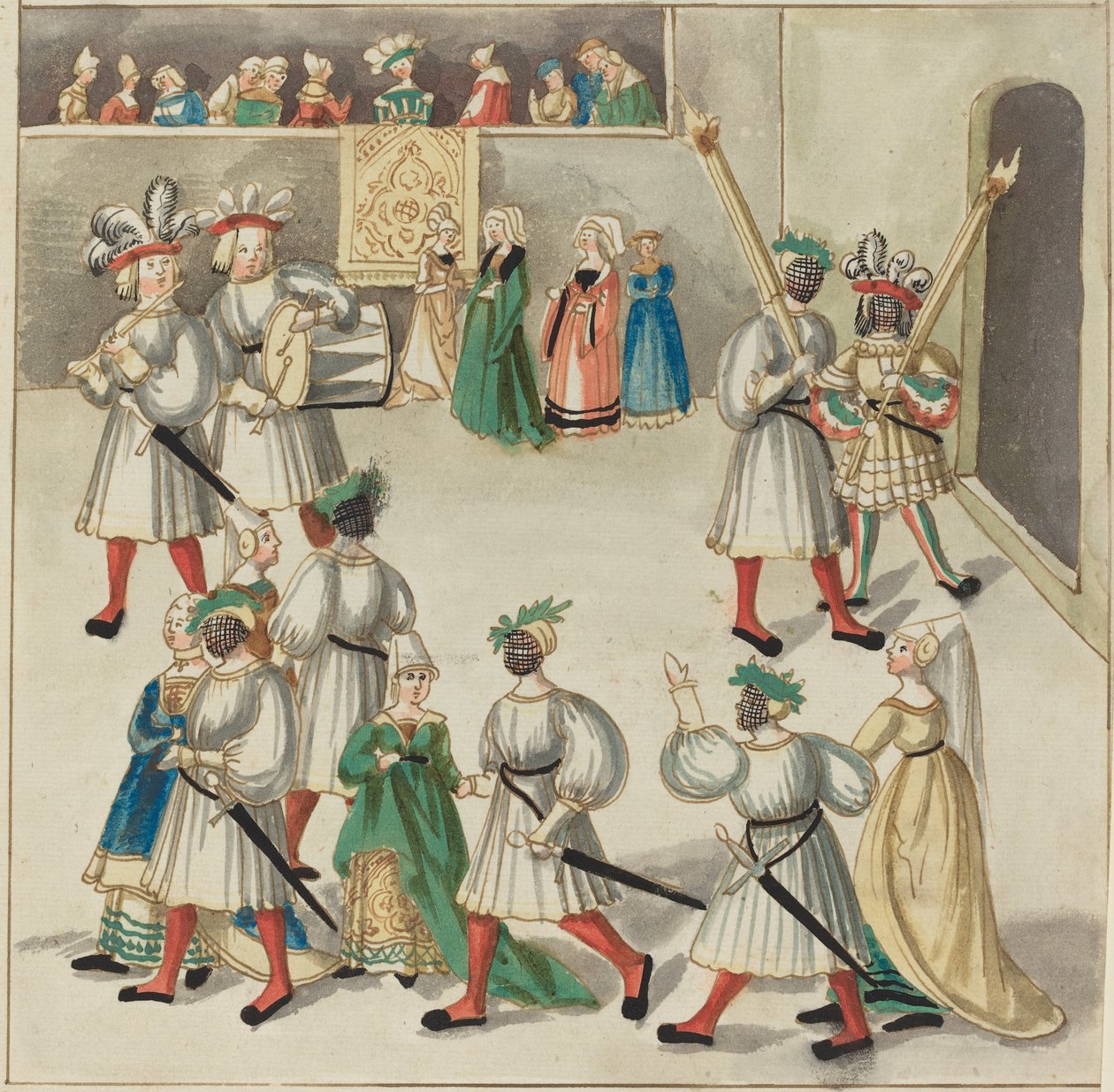 Maskerade, ca. 1515. av Unbekannt