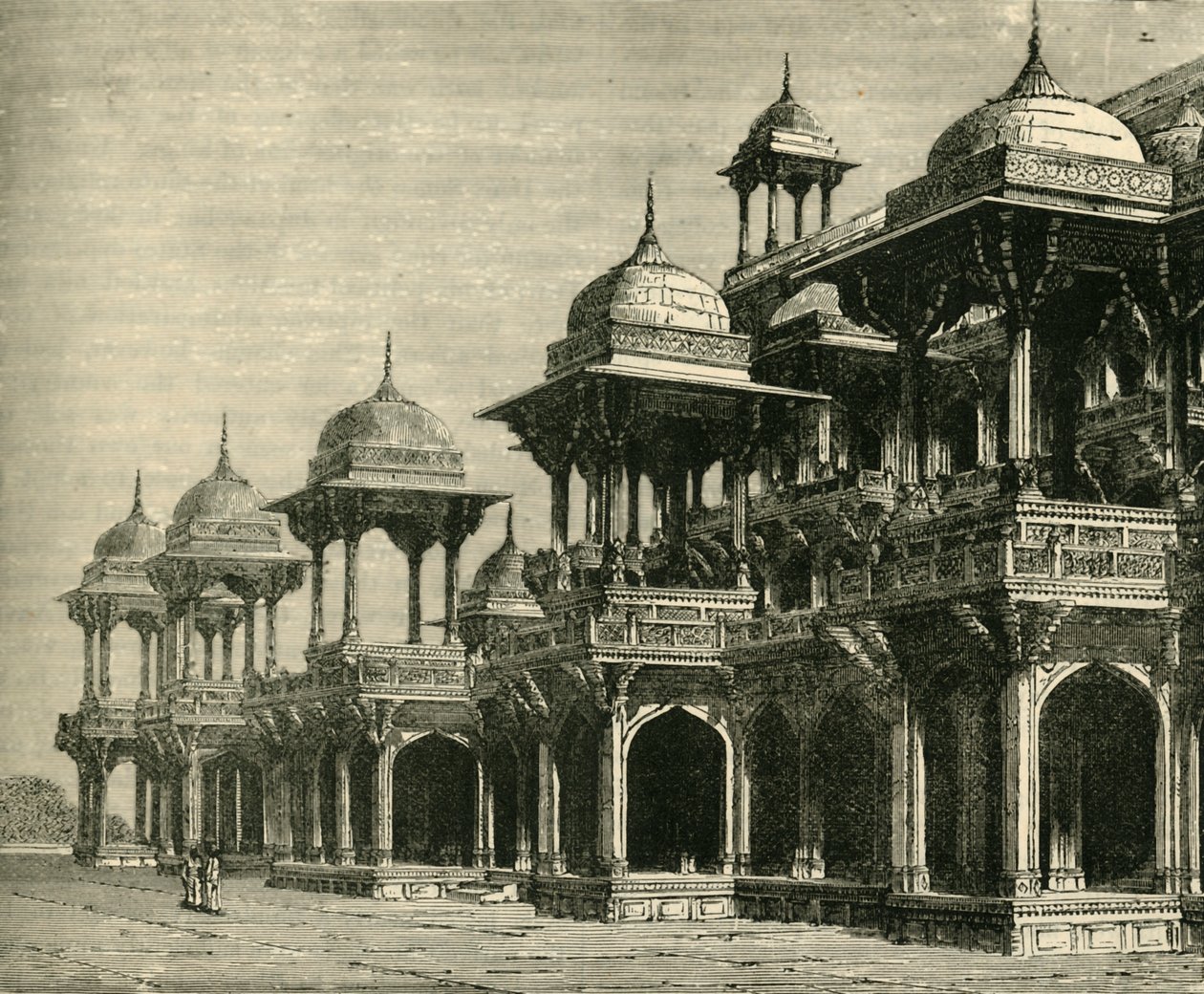 Mausoleum of Akbar, Secundra, 1890. av Unbekannt