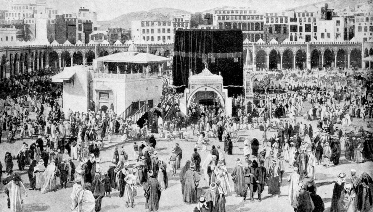 Mekkas store moske, Mekka, Saudi-Arabia, 1922 av Unbekannt