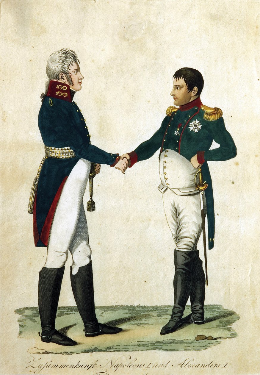 Møte mellom Napoleon og Alexander I, 1808 av Unbekannt