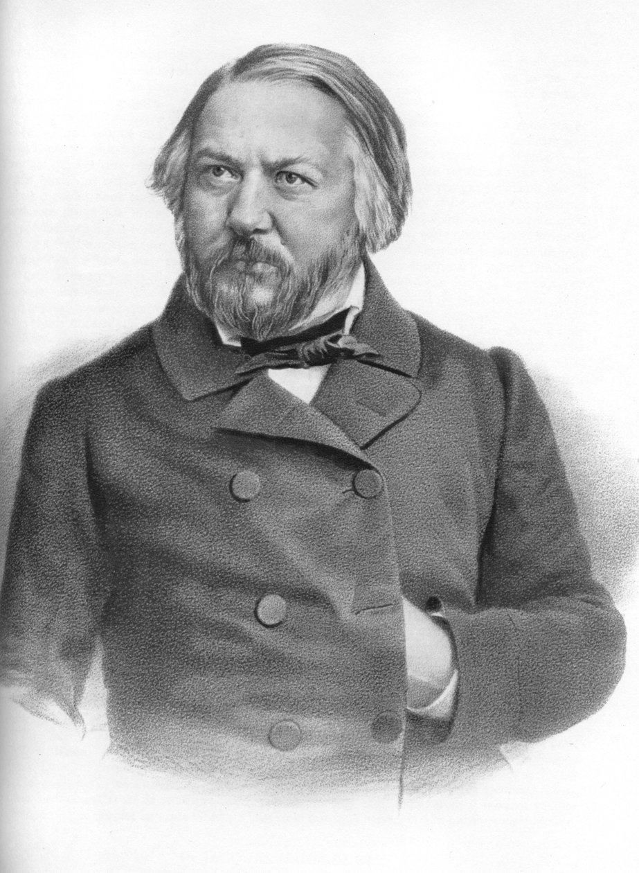 Mikhail Ivanovich Glinka 1804-1857, russisk komponist av Unbekannt