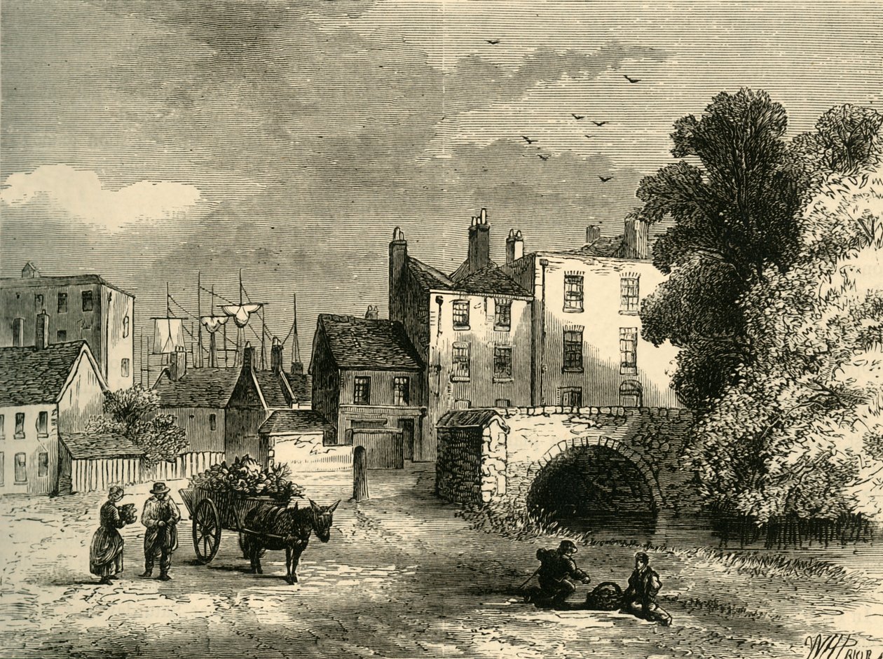 Mill Pond Bridge, i 1826, c1878. av Unbekannt