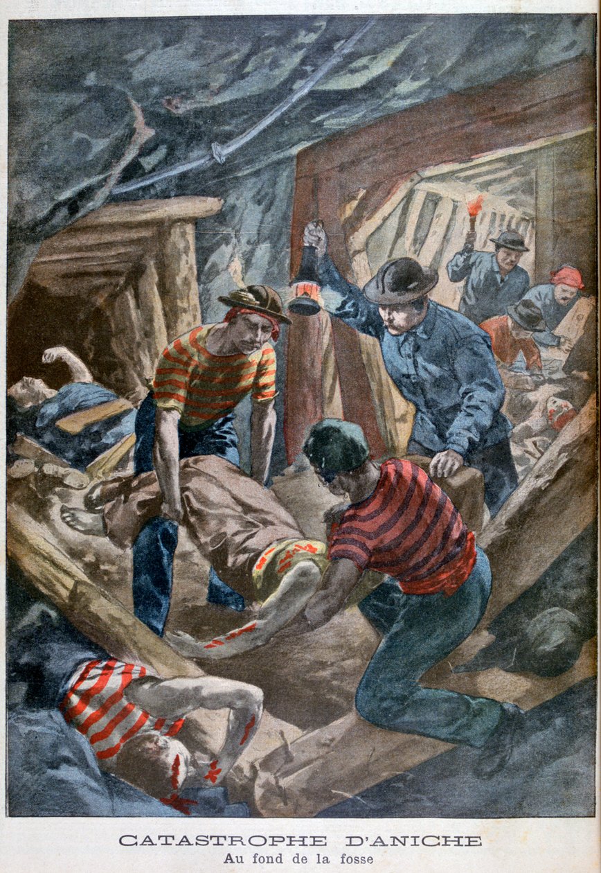 Gruvekollaps, Aniche, Frankrike, 1900 av Unbekannt