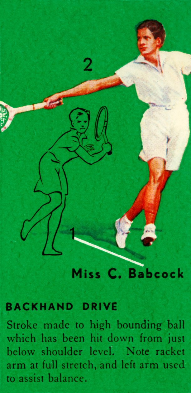 Miss C. Babcock - Backhand Drive, c1935. av Unbekannt