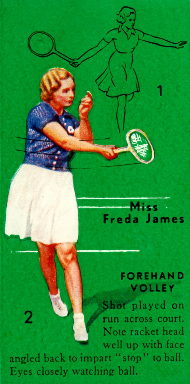 Frøken Freda James - Forehand Volley, c1935. av Unbekannt