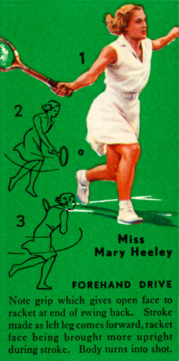 Miss Mary Heeley - Forehand Drive, c1935. av Unbekannt