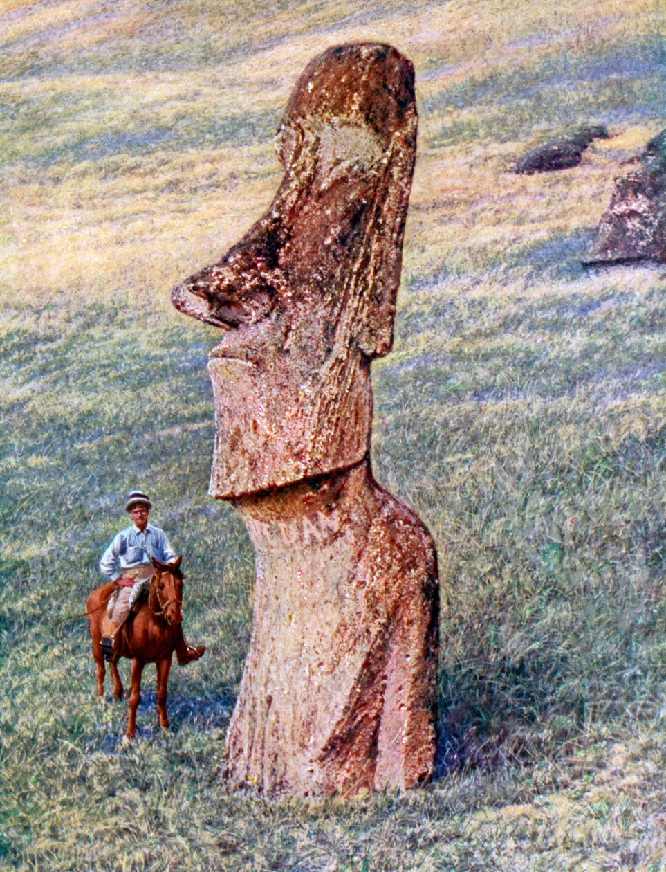 Moai-statuer, Påskeøya, Chile, 1933-1934 av Unbekannt