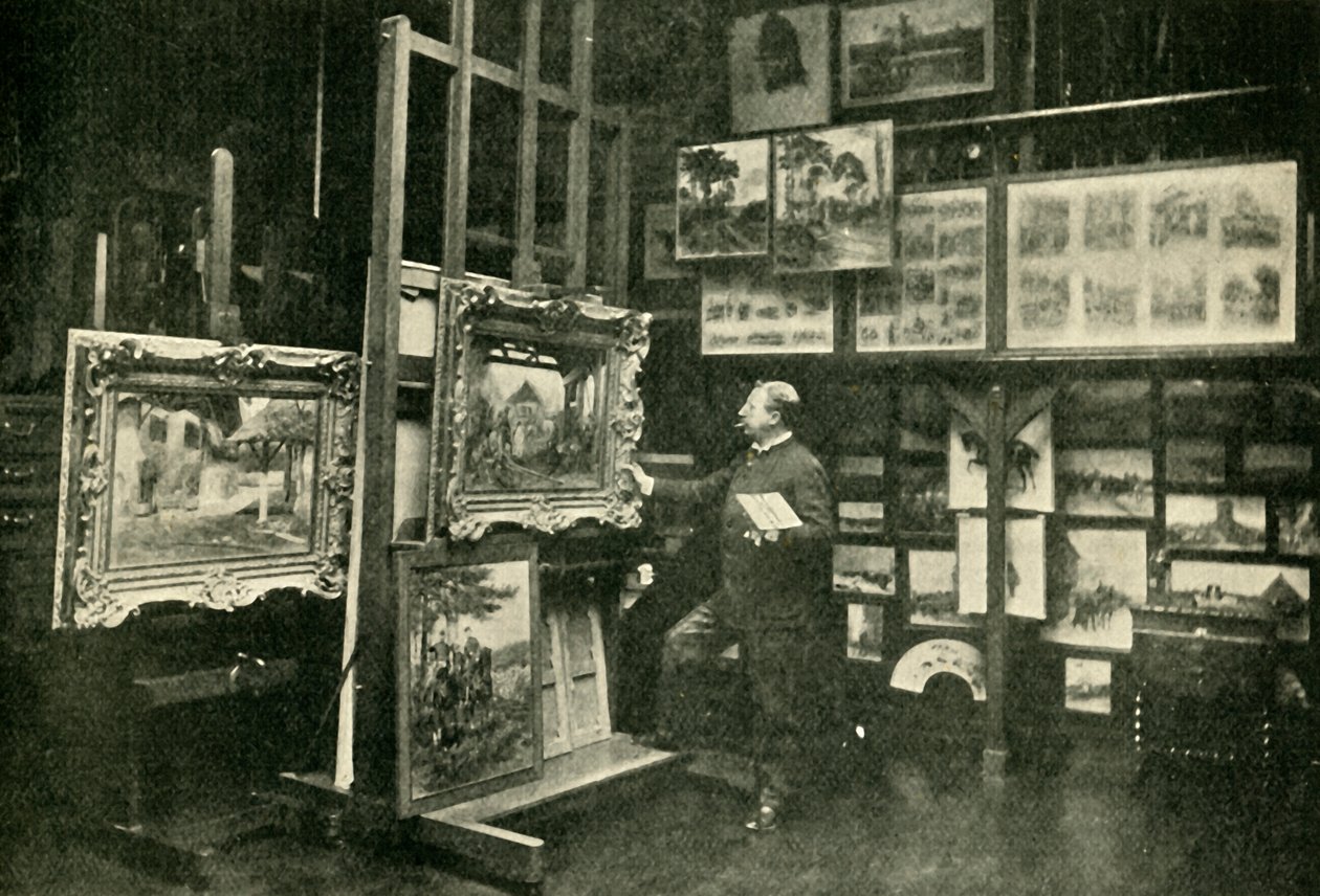 Monsieur Detaille i sitt studio, 1900. av Unbekannt
