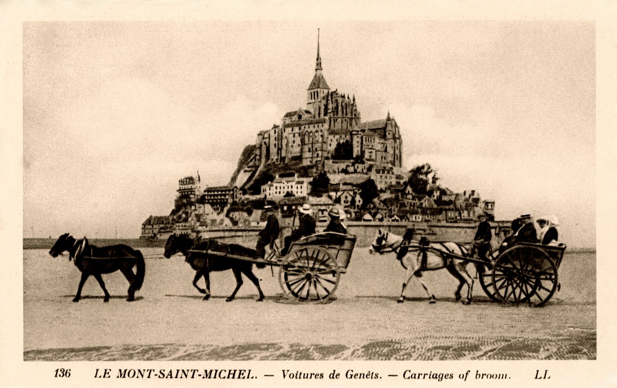Mont-Saint-Michel, Normandie, Frankrike, tidlig på 1900-tallet av Unbekannt