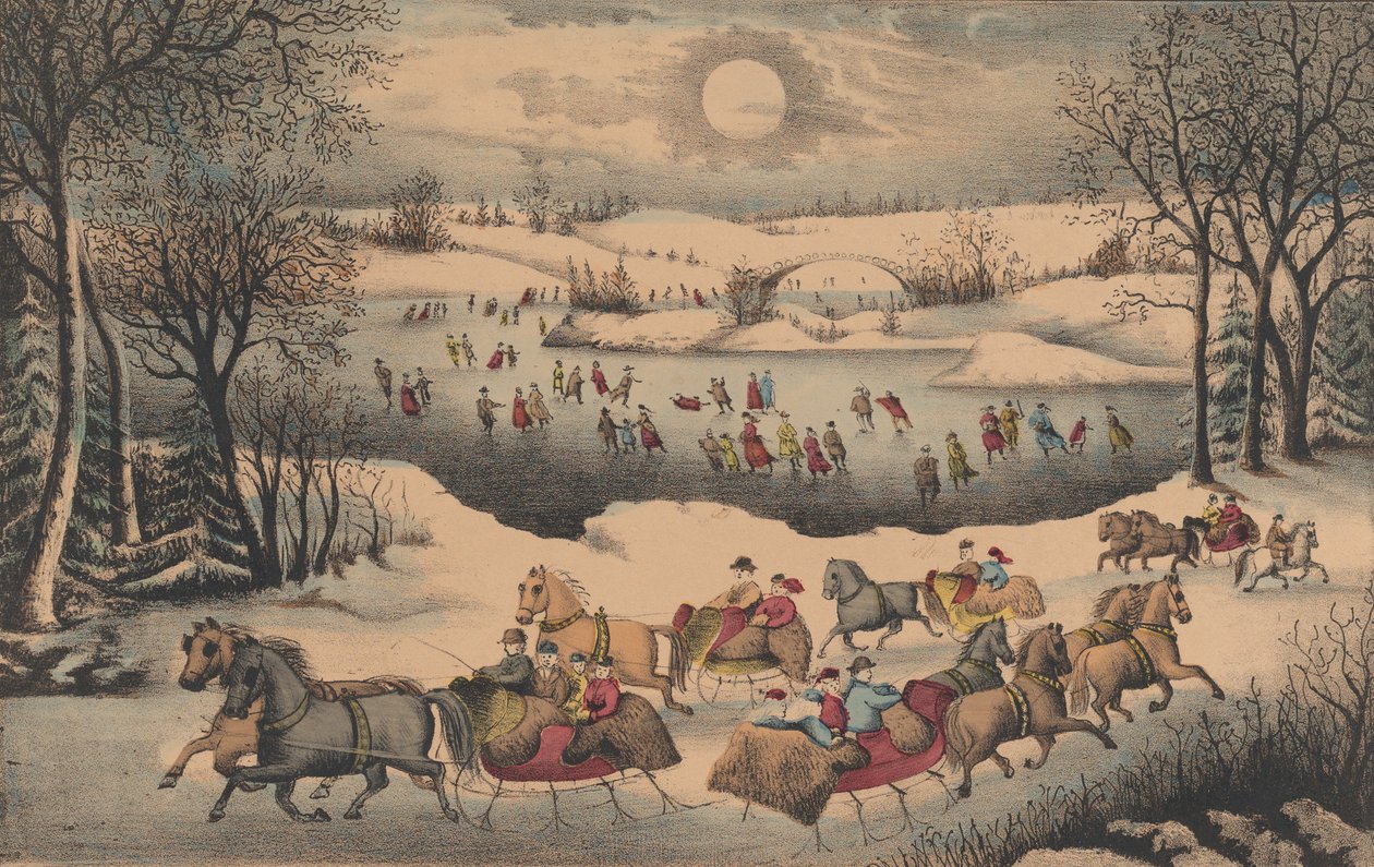Månelys i Central Park, ca. 1871-75. av Unbekannt