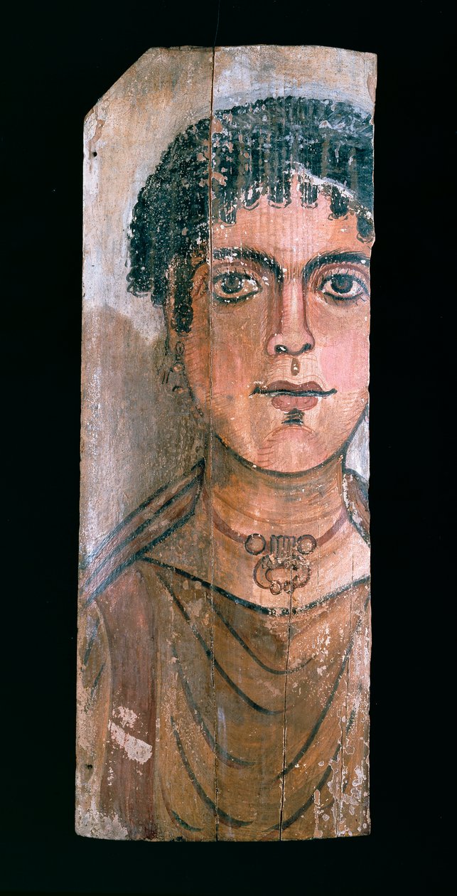 Mummiportrett, 90-110 e.Kr. av Unbekannt