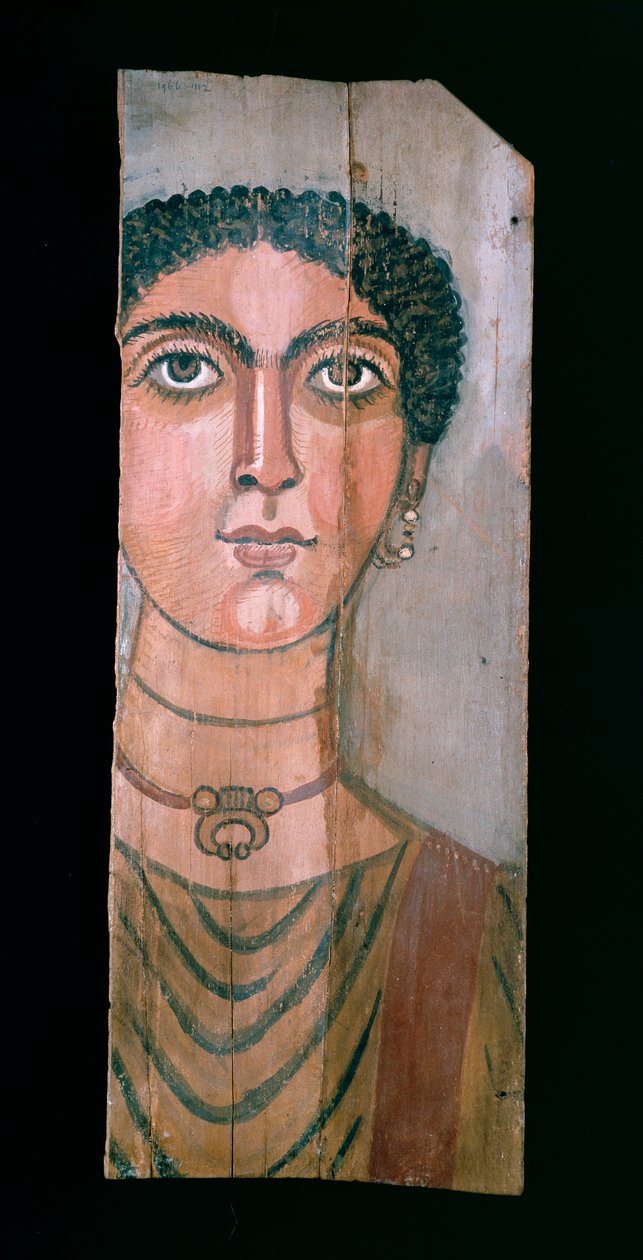 Mummiportrett, 90-110 e.Kr. av Unbekannt