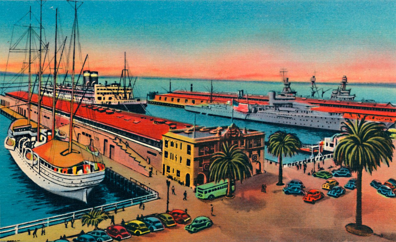 Kommunale brygger. San Diego, California, c1941 av Unbekannt