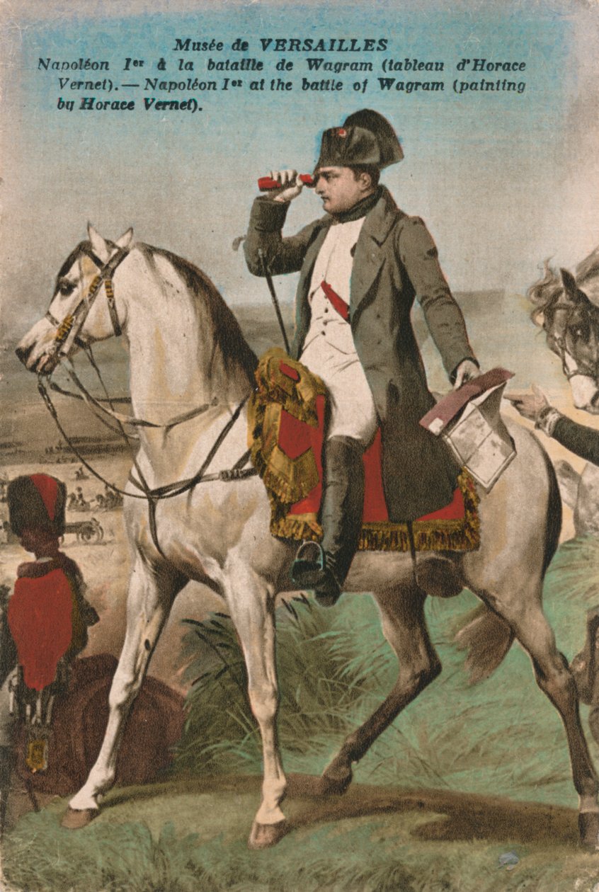 Napoleon i slaget ved Wagram, 1809, ca. 1910-tallet. av Unbekannt
