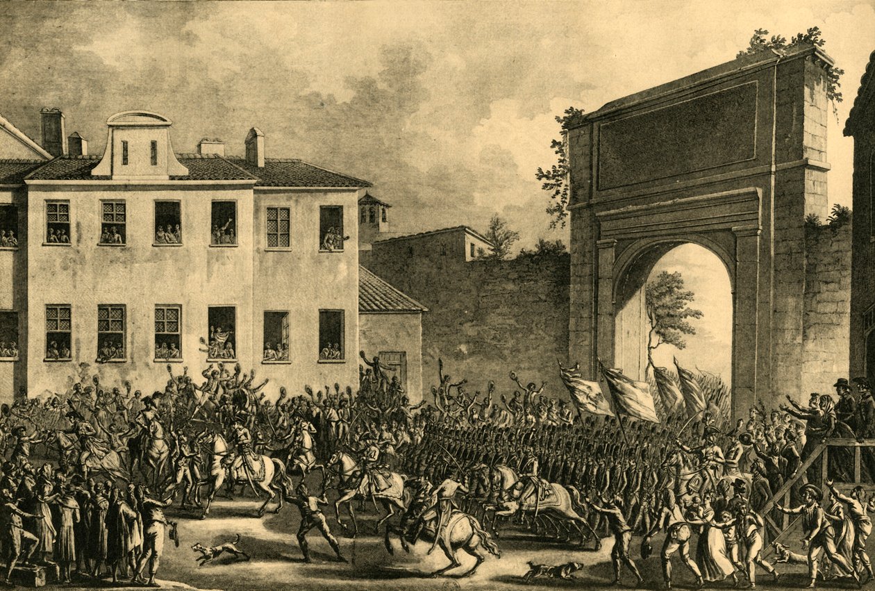 Napoleon går inn i Milano, 14. mai 1796, 1921. av Unbekannt