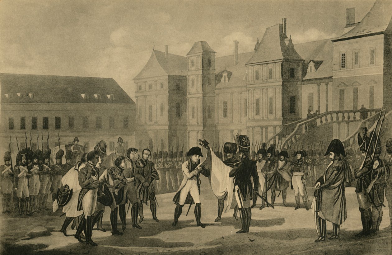 Napoleons avgang fra Fontainebleau, 20. april 1814, 1921. av Unbekannt