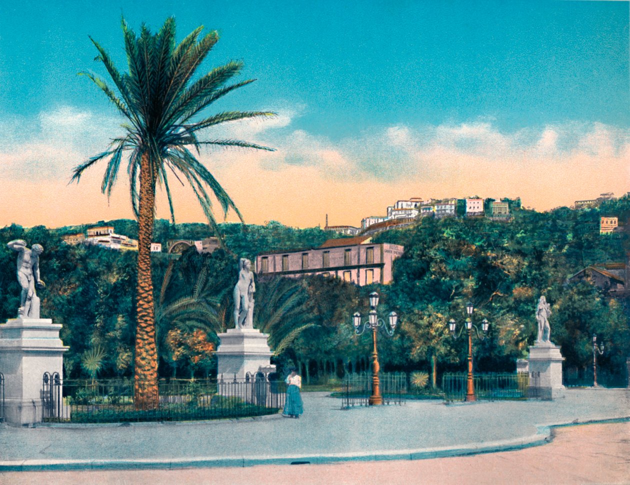 Napoli - Inngang til Villa Comunale, c1900. av Unbekannt