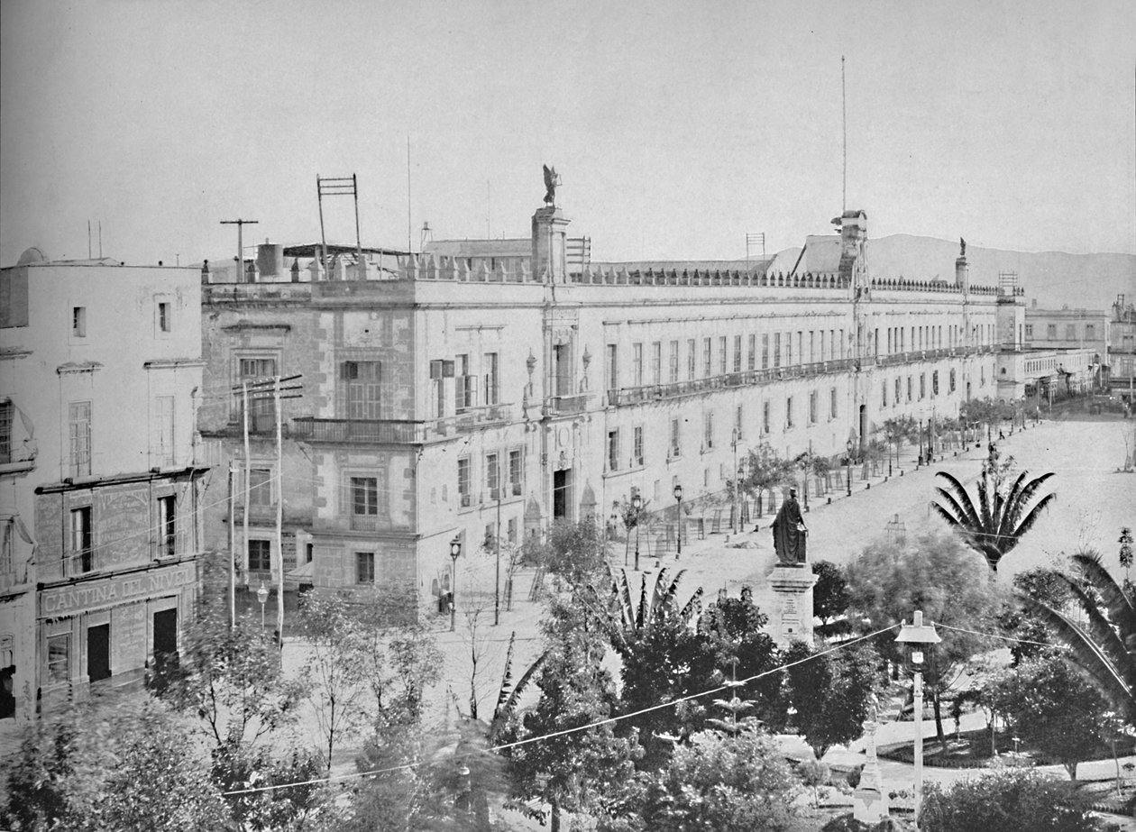Nasjonalpalasset, byen Mexico, c1897. av Unbekannt