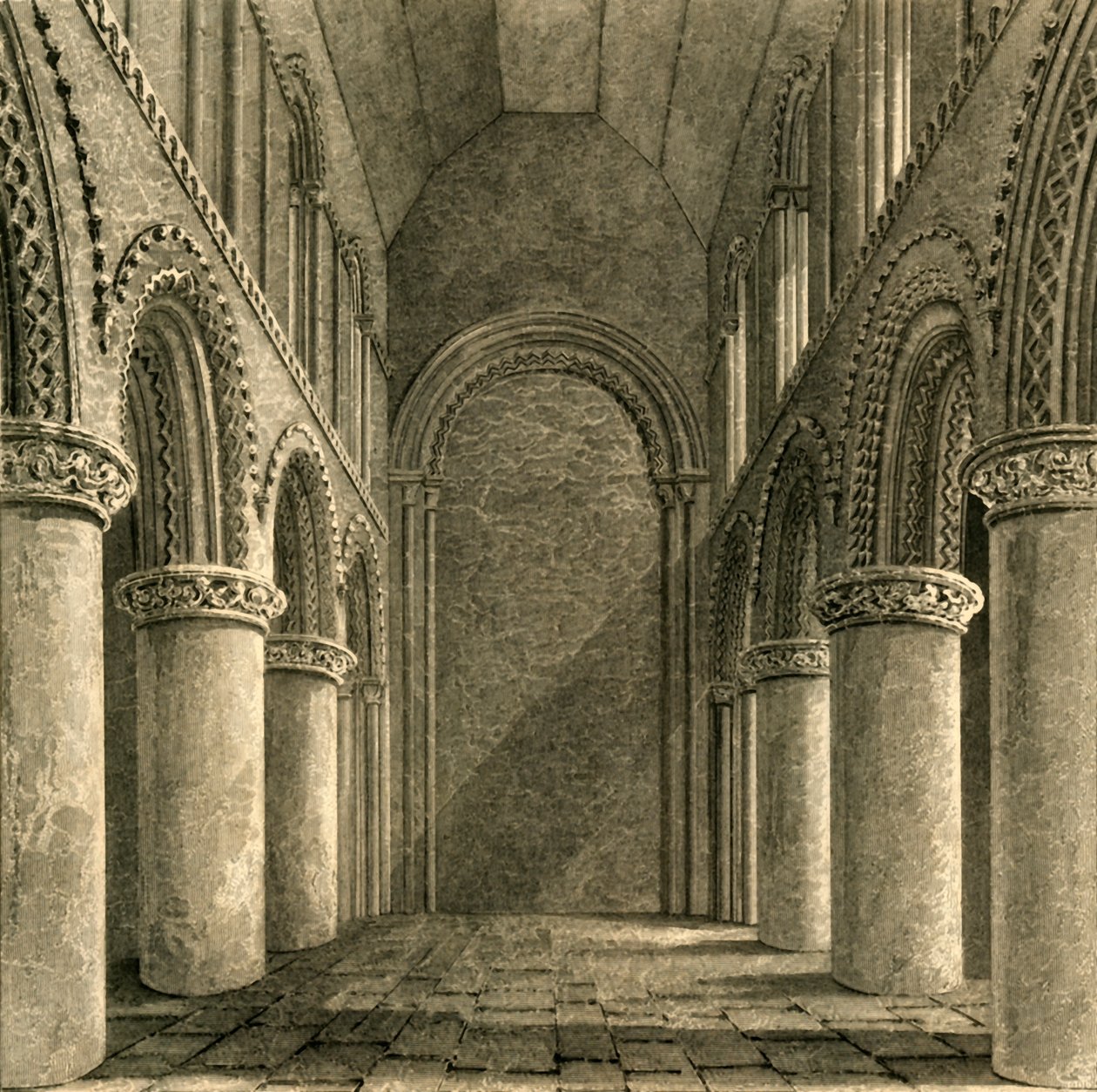 Skipet til Steyning kirke, 1835. av Unbekannt