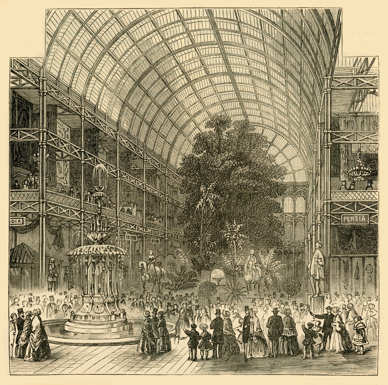 Nave of the Great Exhibition of 1851, c1876. av Unbekannt