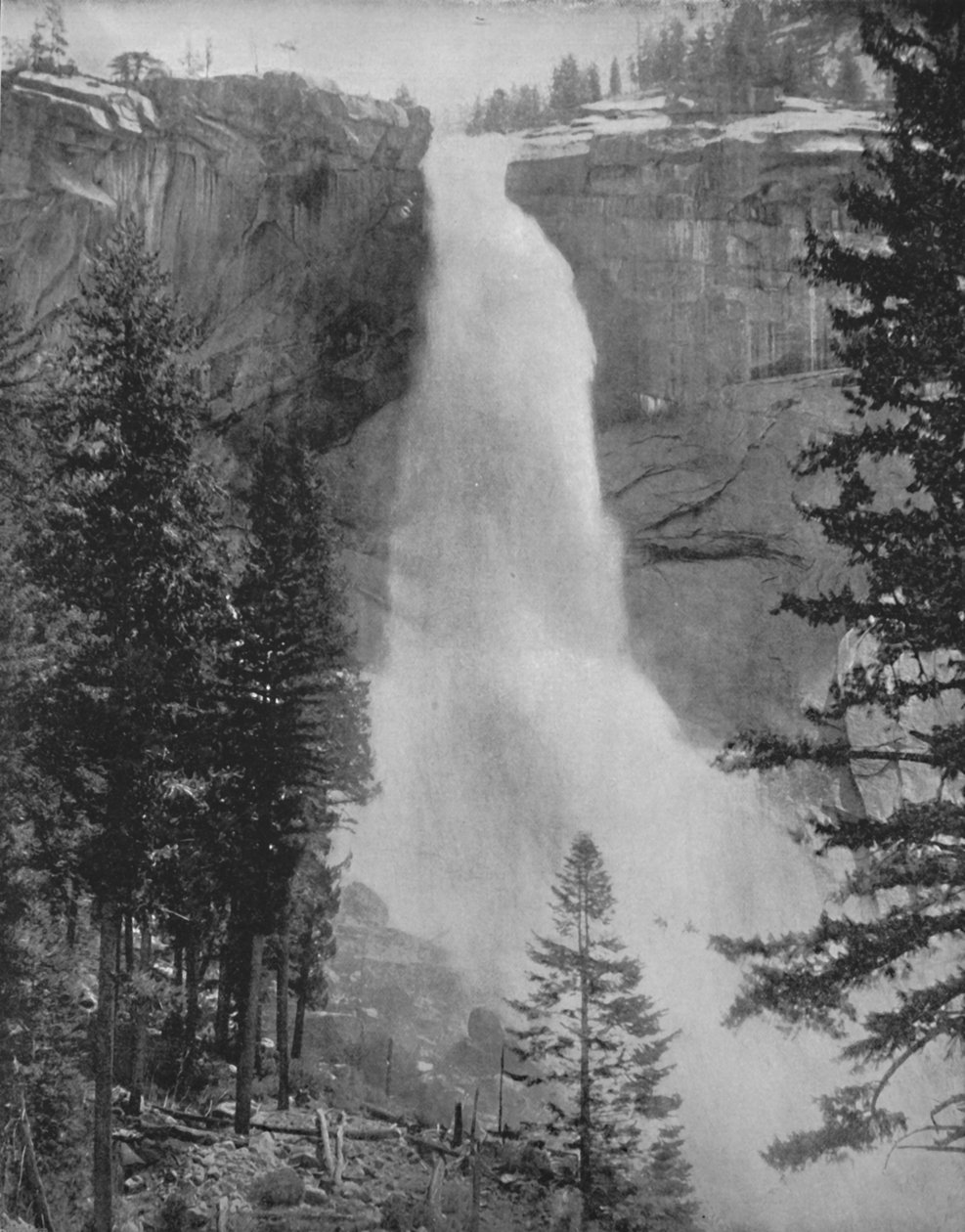 Nevada Fall i Yosemite Valley, 1800-tallet av Unbekannt