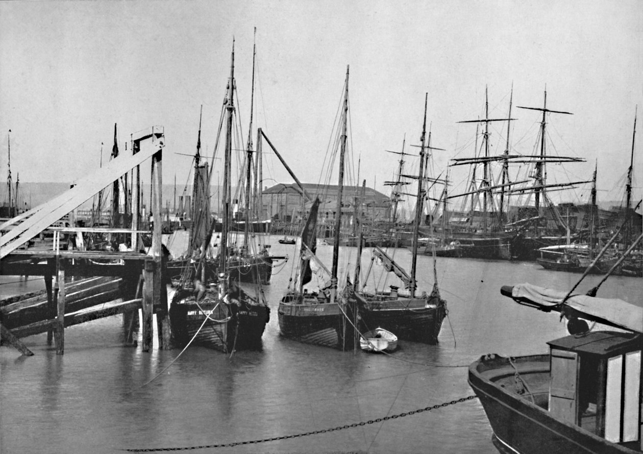 Newhaven - I havnen, 1895 av Unbekannt