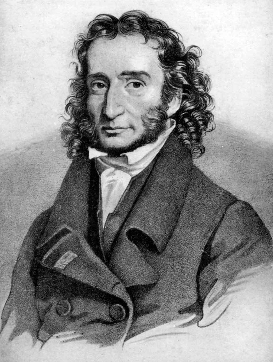 Niccolò Paganini , italiensk fiolinist, 1800-tallet av Unbekannt