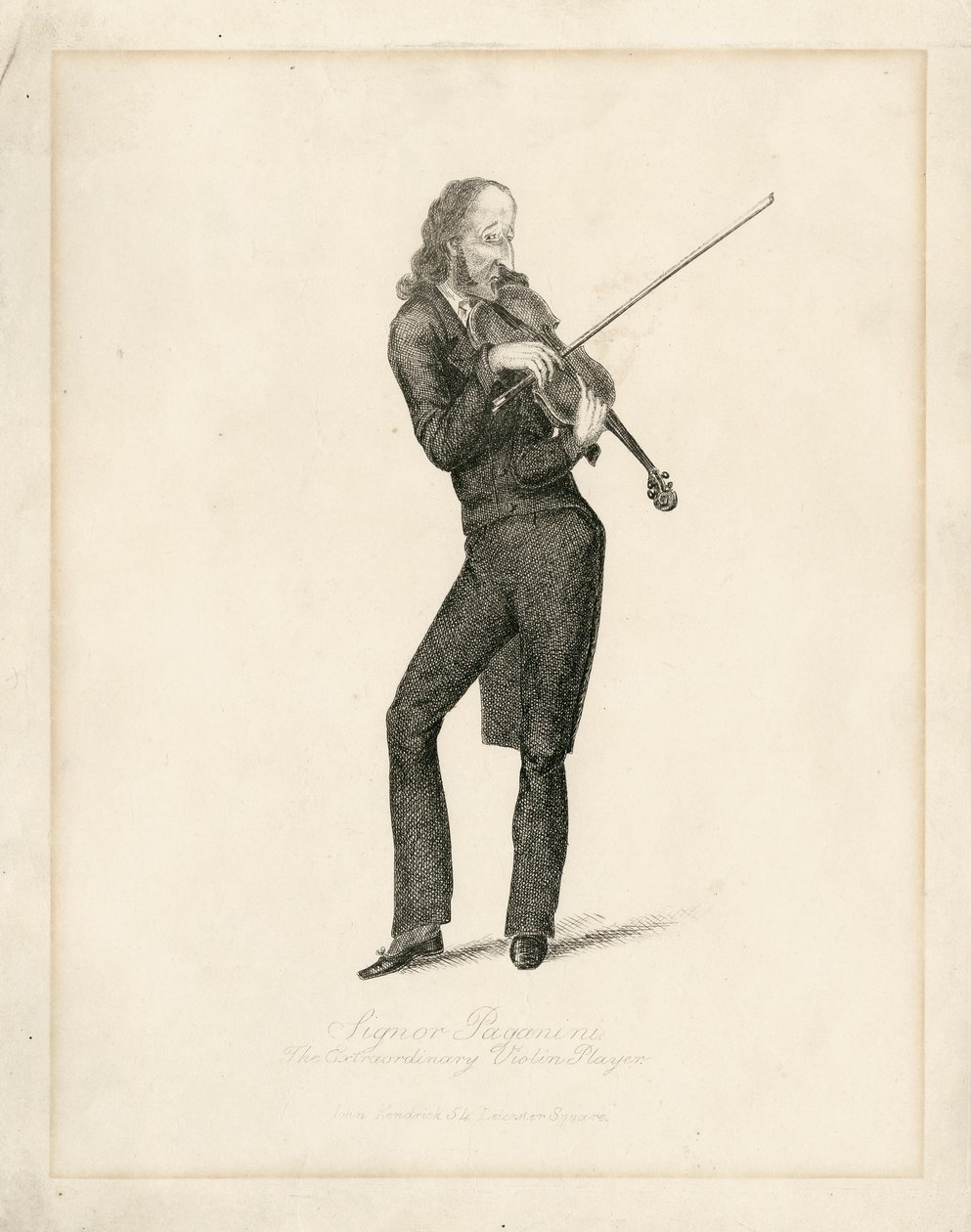 Niccolo Paganini - portrett av Unbekannt